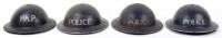 4x WW2 British Civil Defence / Police Steel Helmets