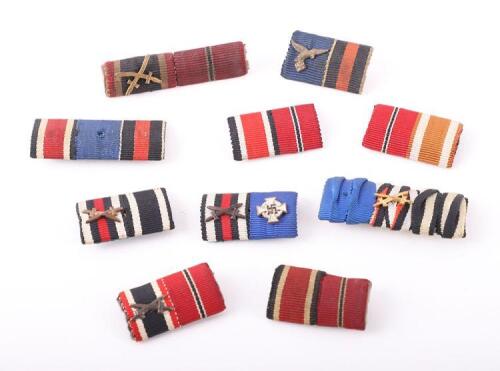 10x WW2 German Tunic Medal Ribbon Bars
