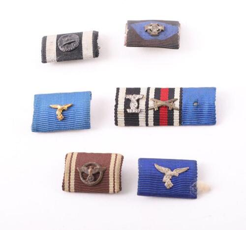 6x WW2 German Tunic Medal Ribbon Bars