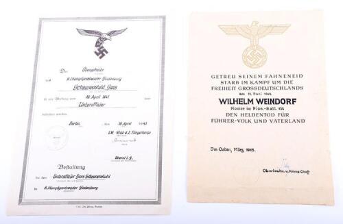 Luftwaffe Promotion Document
