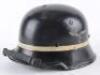 Rare WW2 German Luftwaffe Airfield Fire Brigade Steel Helmet