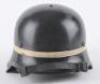 Rare WW2 German Luftwaffe Airfield Fire Brigade Steel Helmet - 2