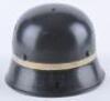 Rare WW2 German Luftwaffe Airfield Fire Brigade Steel Helmet - 6