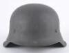 Mint Un-Issued WW2 German Army M-42 Single Decal Steel Combat Helmet - 8