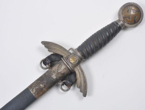 WW2 German Luftwaffe Officers Deluxe Pattern Sword with Damascus Blade