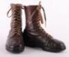 Rare Pair of WW2 German Paratroopers (Fallschirmjager) Front Lace Jump Boots