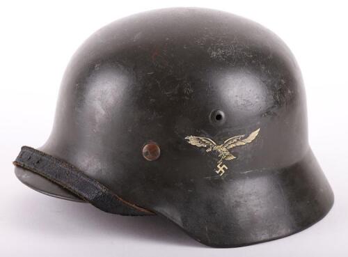 WW2 German Luftwaffe M-35 Double Decal Re-Issue Steel Combat Helmet