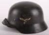 WW2 German Luftwaffe M-35 Double Decal Re-Issue Steel Combat Helmet - 3