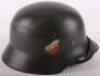 WW2 German Luftwaffe M-35 Double Decal Re-Issue Steel Combat Helmet - 12