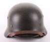 WW2 German Army M-40 Steel Combat Helmet - 3