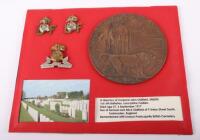 WW1 Bronze Memorial Plaque John Oldfield