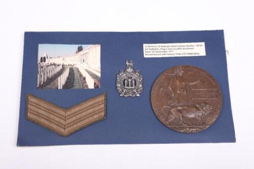 WW1 British Memorial Plaque to Albert James Newby