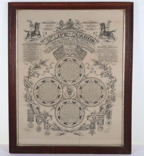 2nd Life Guards Muster Roll of the Officers NCO's & Men