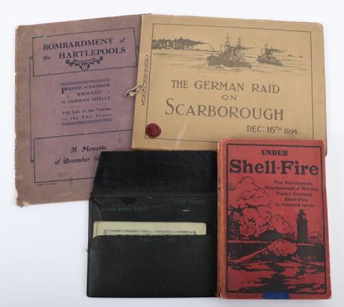 Great War Bombardment of Hartlepools Scarborough & Whitby, three contemporary books