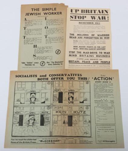 British Union of Fascists/Blackshirt leaflets