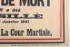 Powerful original German Poster announcing the execution of Robert Deregnaucourt - 2