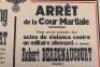 Powerful original German Poster announcing the execution of Robert Deregnaucourt - 6