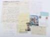 Victoria Cross World War II signatures on letters, cards, clipped documents etc