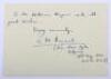 Victoria Cross World War II Signatures on paper, card and on copied citation - 3
