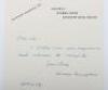 Victoria Cross World War II Signatures on paper, card and on copied citation - 6