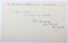 Victoria Cross World War II. Signatures on cards, postcard, photograph etc. - 7