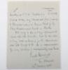 Harcourt, Admiral Sir Cecil Halliday Jepson, Signed and handwritten Testimonial for Lt P.J.W Cruttenden dated 1948 - 3