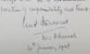Harcourt, Admiral Sir Cecil Halliday Jepson, Signed and handwritten Testimonial for Lt P.J.W Cruttenden dated 1948 - 4