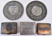 Various SS Commemorative Plates and Cigar Boxes etc