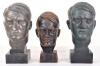 3x Adolf Hitler Head Table Busts