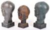 3x Adolf Hitler Head Table Busts - 5