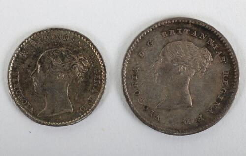 Victoria (1837-1901), Maundy money, Two Pence of 1838 and One Pence 1843