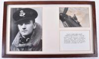 Framed Photograph Display of Battle of Britain Pilot Jocelyn George Power Millard No1 & 242 Squadron