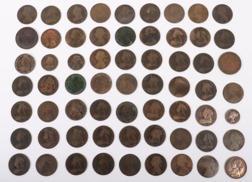 Selection of Victoria copper coinage, including 1870 Ceylon