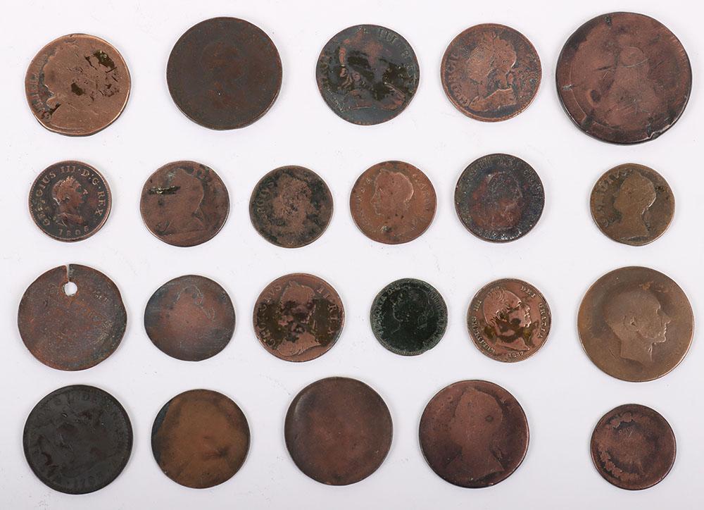 A good selection of copper coinage including 1783 Washington