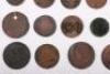 A good selection of copper coinage including 1783 Washington Independence, Charles I 1673 Farthing, William & Mary Halfpenny - 5