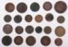 A good selection of copper coinage including 1783 Washington Independence, Charles I 1673 Farthing, William & Mary Halfpenny - 6