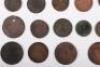 A good selection of copper coinage including 1783 Washington Independence, Charles I 1673 Farthing, William & Mary Halfpenny - 9
