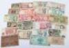 A selection of mostly GB and world Banknotes, including 18x One Pound notes, 10 Shillings - 5