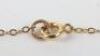 A 9ct gold chain and semi precious stone pendant (1.49g) - 4