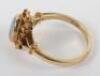 A 9ct gold black opal ring - 3