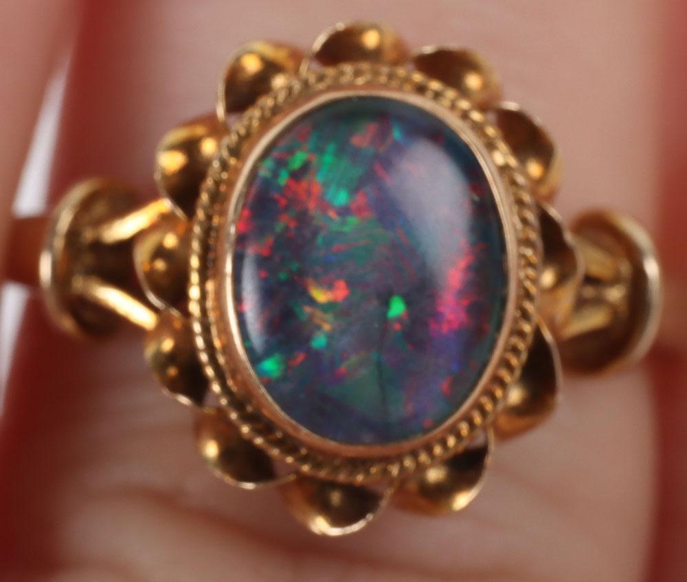 TOMYEUS Jewelry Vintage Opal Ring Everyday Wear 8Mm X 10Mm Opal Silver Ring  Fashion Opal Jewelry-6.5,Rose Gold Color : Amazon.co.uk: Fashion