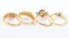 Four 18ct rings - 3