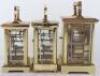 Three Henley brass carriage clock's - 5