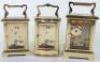 Three Henley brass carriage clock's - 6