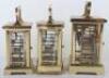 Three Henley brass carriage clock's - 10