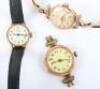 Three early 20th century 9ct gold wristwatches - 2