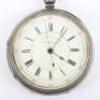 Silver centre seconds chronograph lever pocket watch - 2