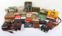 A selection of vintage biscuit tins and other tins