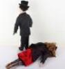 Two character dolls by Rosemary Bradshaw of a 1930Õs style French prostitute doll with cigarette in mouth, with a USA 1930Õs gangster with revolver in hand - 6