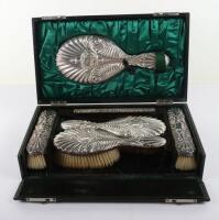 An early 20th century silver dresser set, Edmund Bennett, London, 1904/5